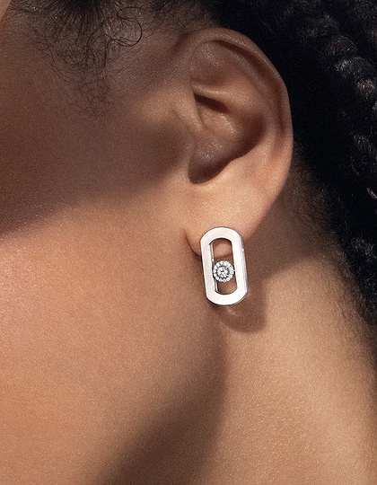 Женские ювелирные изделия  MESSIKA, So Move White Gold Diamond Earrings, SKU: 12930-WG | dimax.lv