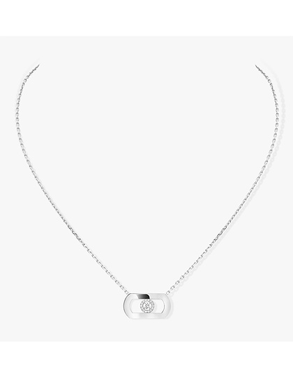 Sieviešu juvelierizstrādājumi  MESSIKA, So Move White Gold Diamond Necklace, SKU: 12944-WG | dimax.lv