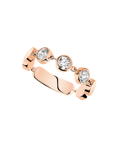 Sieviešu juvelierizstrādājumi  MESSIKA, D-Vibes MM Pink Gold Diamond Ring, SKU: 12991-PG | dimax.lv