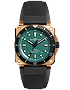Vīriešu pulkstenis / unisex  BELL & ROSS, BR 03-92 Diver Black & Green Bronze / 42mm, SKU: BR0392-D-LT-BR/SRB | dimax.lv