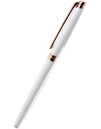 Léman Slim White Rose Gold Roller Pen