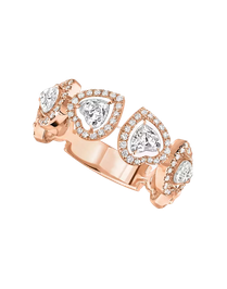 Joy Cœur Multi Diamond Pink Gold Wedding Ring