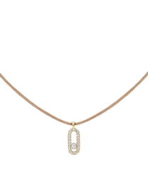 Messika Care(s) Beige Cord Pave Necklace