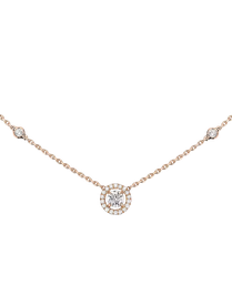 Joy Rond 0.20ct Diamond Pink Gold Necklace