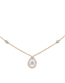 Joy Pear 0.25ct Pink Gold Diamond Necklace