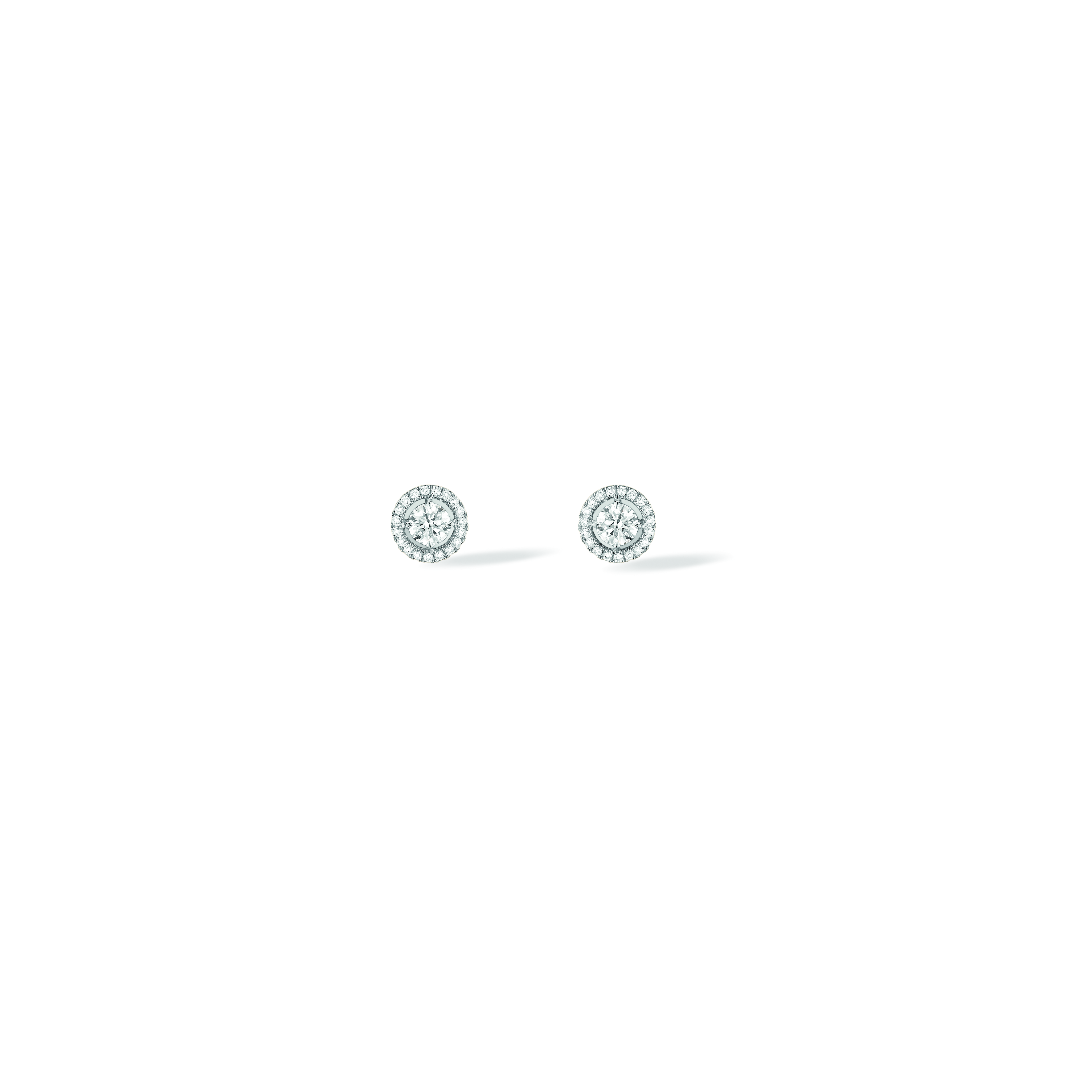 Joy Round 2x0.25ct Diamonds White Gold Studs Earrings