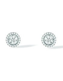 Joy Round 2x0.25ct Diamonds White Gold Studs Earrings