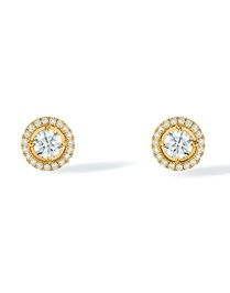 Joy Round 2x0.25ct Diamonds Yellow Gold Studs Earrings