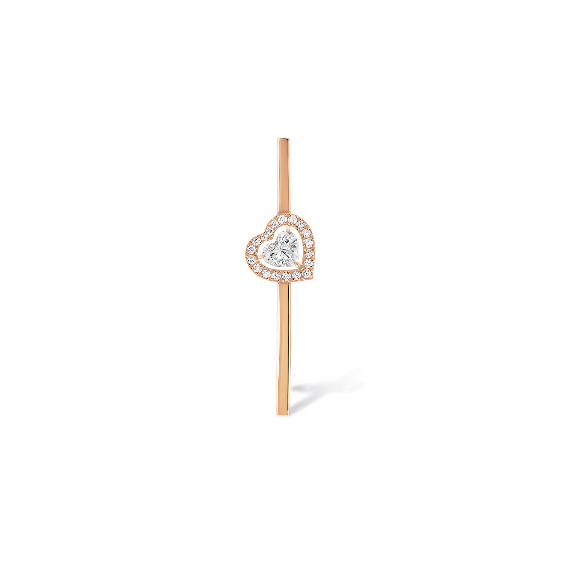 Joy Cœur 0.15ct Single Diamond Pink Gold Earring
