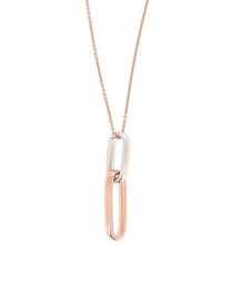 Forever Chic Rhodium - Pink Silver Necklace