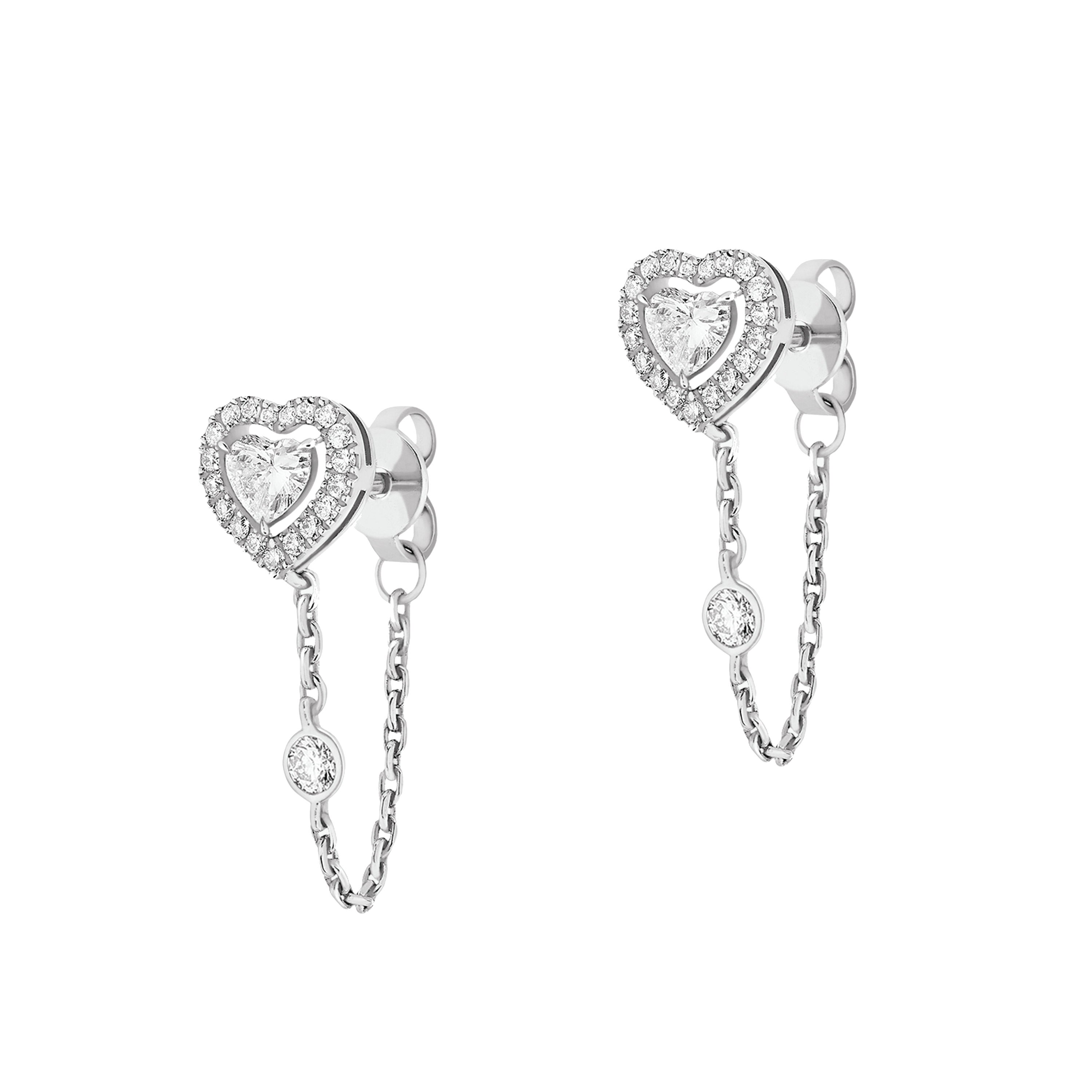 Joy Cœur 0.15ct Diamond Heart White Gold Stud Earring