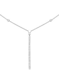 Gatsby Vertical Bar White Gold Diamond Necklace