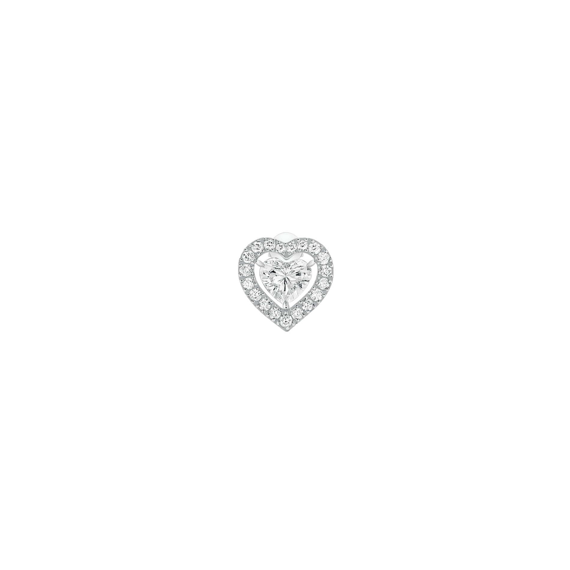 Joy Cœur 0.15ct Diamond White Gold Stud Earring