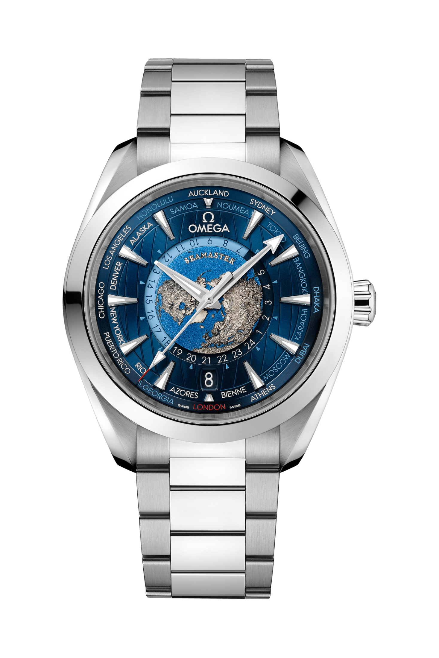 Aqua Terra 150m Co Axial Master Chronometer GMT Worldtimer / 43mm