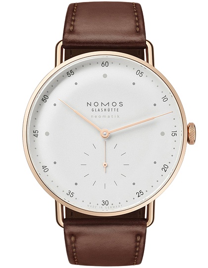 Men's watch / unisex  NOMOS GLASHÜTTE, Metro Rose Gold Neomatik 39 / 38.50mm, SKU: 1180 | dimax.lv