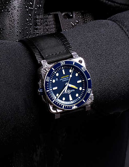 Men's watch / unisex  BELL & ROSS, BR 03-92 Diver Blue / 42mm, SKU: BR0392-D-BU-ST/SRB | dimax.lv