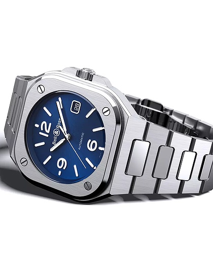 Vīriešu pulkstenis / unisex  BELL & ROSS, BR 05 Blue Steel / 40mm, SKU: BR05A-BLU-ST/SST | dimax.lv