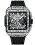 Men's watch / unisex  HUBLOT, Square Bang Unico Titanium Pave / 42mm, SKU: 821.NX.0170.RX.1604 | dimax.lv