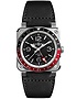 Men's watch / unisex  BELL & ROSS, BR 03-93 GMT / 42mm, SKU: BR0393-BL-ST/SCA | dimax.lv