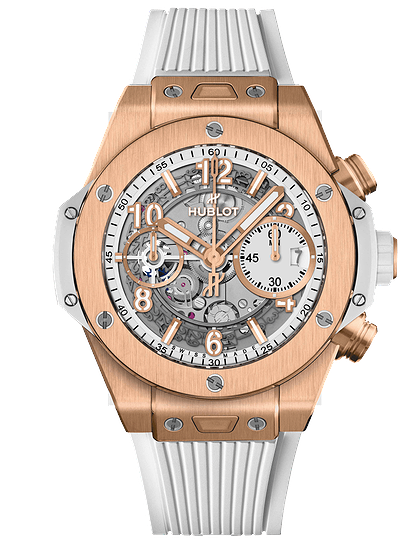 Men's watch / unisex  HUBLOT, Big Bang Unico King Gold White / 42mm, SKU: 441.OE.2011.RW | dimax.lv