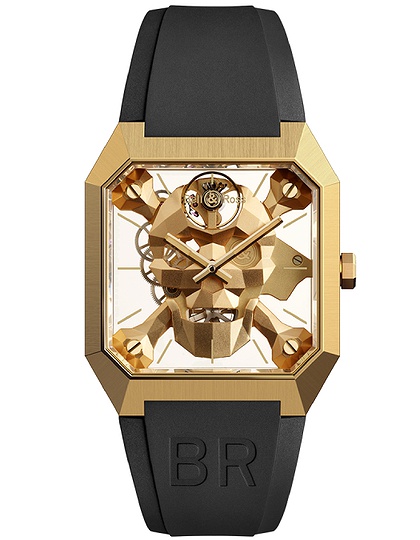 Men's watch / unisex  BELL & ROSS, BR 01 Cyber Skull Bronze / 46mm, SKU: BR01-CSK-BR/SRB | dimax.lv