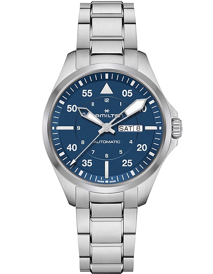 Vīriešu pulkstenis / unisex  HAMILTON, Khaki Aviation Pilot Day Date Auto / 42mm, SKU: H64635140 | dimax.lv