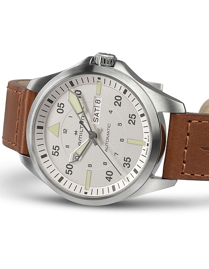 Мужские часы / унисекс  HAMILTON, Khaki Aviation Pilot Day Date Auto / 42mm, SKU: H64635550 | dimax.lv