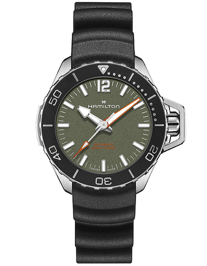 Men's watch / unisex  HAMILTON, Khaki Navy Frogman Auto / 41mm, SKU: H77455360 | dimax.lv
