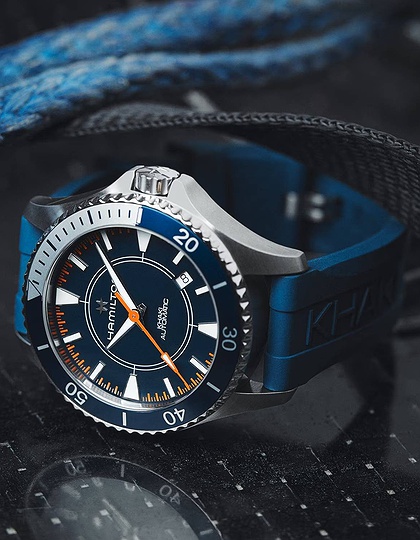 Men's watch / unisex  HAMILTON, Khaki Navy Scuba Auto Syroco Special Edition / 40mm, SKU: H82385340 | dimax.lv