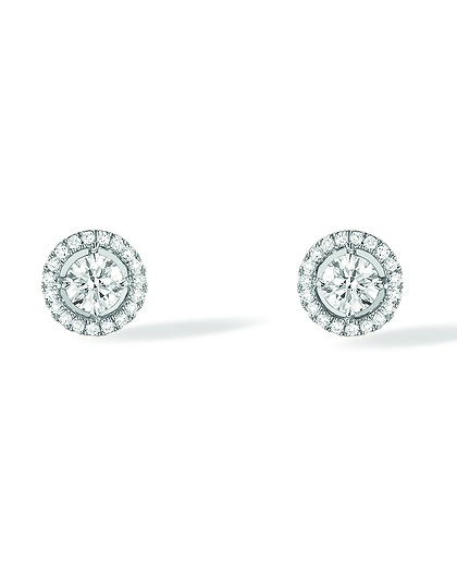 Sieviešu juvelierizstrādājumi  MESSIKA, Joy Round 2x0.25ct Diamonds White Gold Studs Earrings, SKU: 04445-WG | dimax.lv