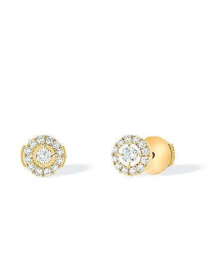 Women Jewellery  MESSIKA, Joy Round Diamonds PM Yellow Gold Earrings, SKU: 06954-YG | dimax.lv