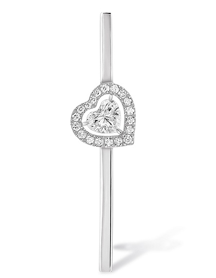 Women Jewellery  MESSIKA, Joy Cœur 0.15ct Single Diamond White Gold Earring, SKU: 11432-WG | dimax.lv