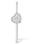 Sieviešu juvelierizstrādājumi  MESSIKA, Joy Cœur 0.15ct Single Diamond White Gold Earring, SKU: 11432-WG | dimax.lv