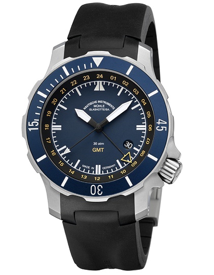 Men's watch / unisex  MÜHLE-GLASHÜTTE, S.A.R. Seebataillon GMT / 45mm, SKU: M1-28-62-KB | dimax.lv