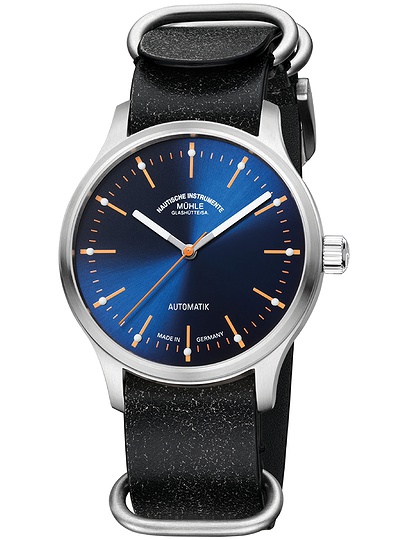 Men's watch / unisex  MÜHLE-GLASHÜTTE, Panova Blue / 40mm, SKU: M1-40-72-LB-III | dimax.lv