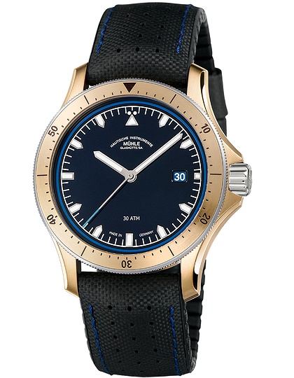 Men's watch / unisex  MÜHLE-GLASHÜTTE, ProMare Go Go for Bronze / 42mm, SKU: M1-42-37-LK | dimax.lv