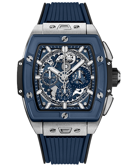 Мужские часы / унисекс  HUBLOT, Spirit Of Big Bang Titanium Blue Ceramic / 42mm, SKU: 642.NL.7170.RX | dimax.lv
