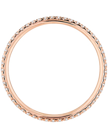 Sieviešu juvelierizstrādājumi  MESSIKA, Gatsby XS Diamond Pink Gold Wedding Ring, SKU: 05064-PG | dimax.lv