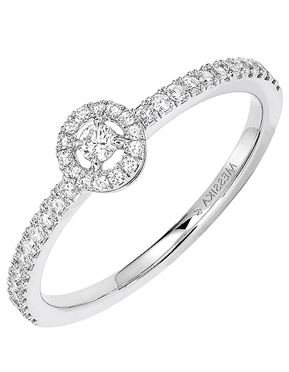 Women Jewellery  MESSIKA, Joy PM Diamond White Gold Small Size Ring, SKU: 05493-WG | dimax.lv