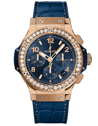 Женские часы  HUBLOT, Big Bang Gold Blue Diamonds / 41mm, SKU: 341.PX.7180.LR.1204 | dimax.lv