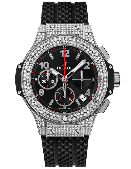 Men's watch / unisex  HUBLOT, Big Bang Steel Pave / 41mm, SKU: 341.SX.130.RX.174 | dimax.lv