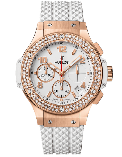 Men's watch / unisex  HUBLOT, Big Bang Gold White Diamonds / 41mm, SKU: 341.PE.230.RW.114 | dimax.lv