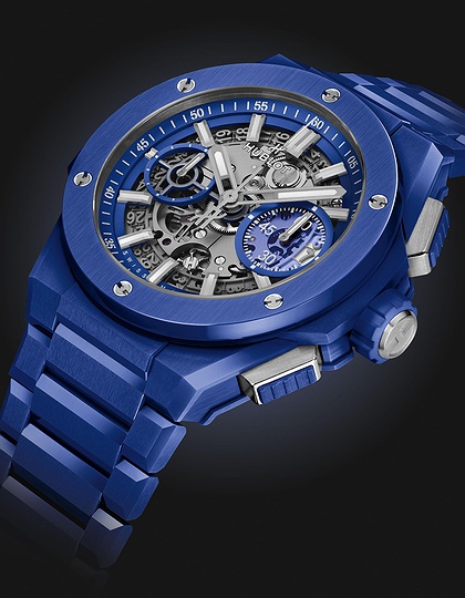 Men's watch / unisex  HUBLOT, Big Bang Integrated Blue Indigo Ceramic / 42mm, SKU: 451.EX.5129.EX | dimax.lv