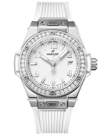 Ladies' watch  HUBLOT, Big Bang One Click Steel White Diamonds / 33mm, SKU: 485.SE.2010.RW.1204 | dimax.lv