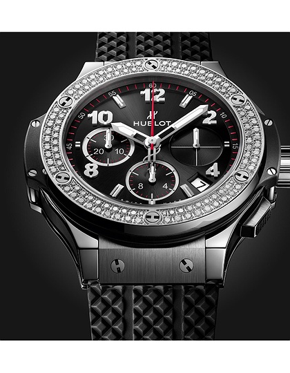 Men's watch / unisex  HUBLOT, Big Bang Steel Diamonds / 41mm, SKU: 341.SX.130.RX.114 | dimax.lv
