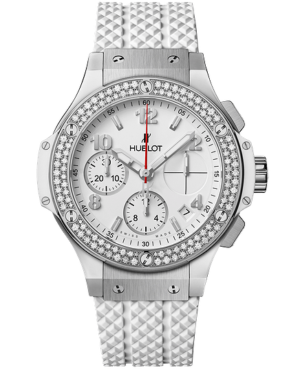 Men's watch / unisex  HUBLOT, Big Bang Steel White Diamonds / 41mm, SKU: 342.SE.230.RW.114 | dimax.lv