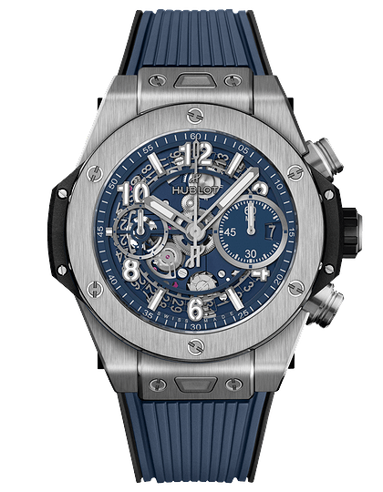 Мужские часы / унисекс  HUBLOT, Big Bang Unico Titanium Blue / 42mm, SKU: 441.NX.5171.RX | dimax.lv