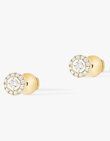 Women Jewellery  MESSIKA, Joy Round Diamonds PM Yellow Gold Earrings, SKU: 06954-YG | dimax.lv