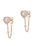 Sieviešu juvelierizstrādājumi  MESSIKA, Joy Cœur 0.15ct Diamond Heart Pink Gold Stud Earring, SKU: 11795-PG | dimax.lv