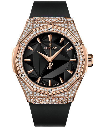 Men's watch / unisex  HUBLOT, Classic Fusion Orlinski King Gold Pave / 40mm, SKU: 550.OS.1800.RX.1604.ORL19 | dimax.lv